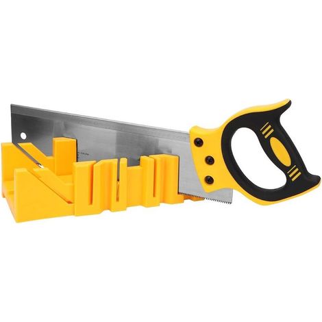 Scie à onglet avec guide de serrage en plastique ABS 30,5 cm avec scie arrière 35,6 cm pour le travail du bois (1/5)