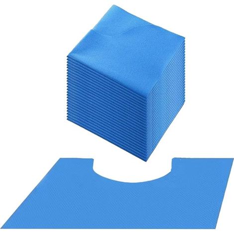 Paquete de 20 alfombrillas desechables para inodoro, protectores absorbentes para el suelo del inodoro, alfombrillas desechables para el suelo del inodoro, alfombrillas para inodoro en forma de U. (1/5)