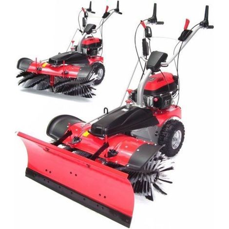 Benzin Kehrmaschine 1000 Motorbesen mit Schneeschild 55743/44 (1/5)
