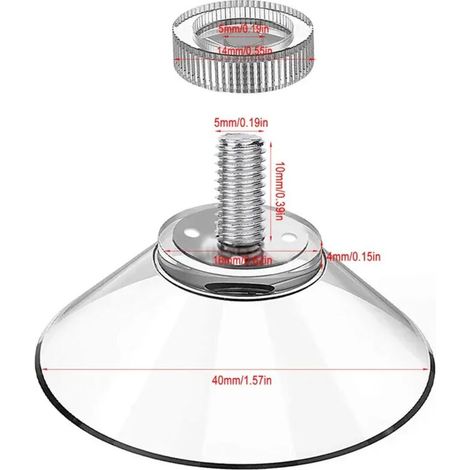 4 pièces avec vis à oreilles ventouse ventouse écrou en métal goujon fil salle de bain fenêtre verre montage mural meubles luminaire signes titulaires
