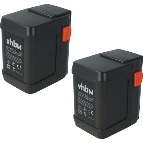 vhbw 2x Batería compatible con Gardena HighCut 48-Li (8882-20), ErgoCut 48-Li (8878-20) tijeras cortacésped 3000mAh 18V Li-Ion