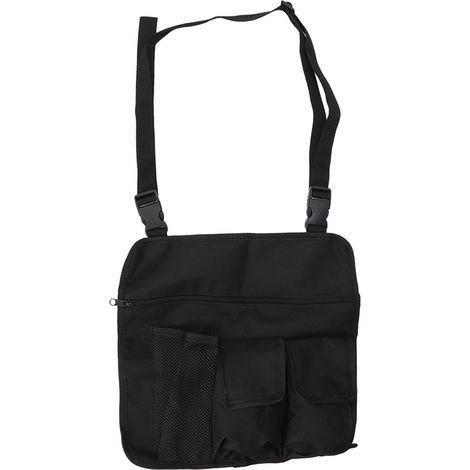 Wasserdichte seitliche Aufbewahrungstasche aus Oxford-Gewebe, verstellbar und tragbar, ideal für Campingstühle, Strand oder Outdoor-Aktivitäten, Schwarz. (1/5)