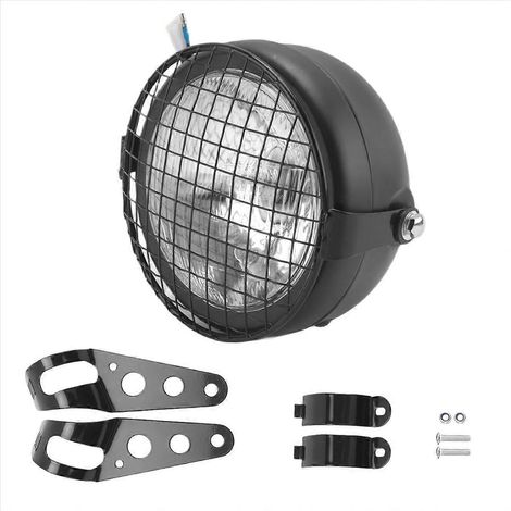 Universeller 35-W-Motorradscheinwerfer (6,5 Zoll) mit Gitter und Halterung – Robustes LED-Scheinwerfer-Set