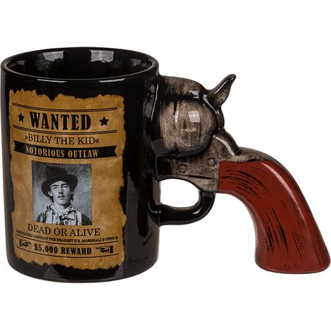 Originaltasse aus Porzellan - STC - Revolver Wanted - 400 ml - Porzellan - Keramik - 18 x 12 x 9 cm - Erwachsene (1/3)