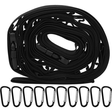 Corde de camping extérieure à 19 boucles, réglable, avec crochets, pour suspendre et ranger votre matériel de pique-nique. (1/5)