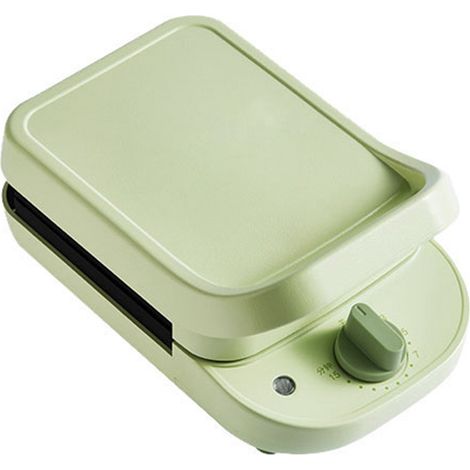 Gaufrier domestique multifonction machine à sandwich petit-déjeuner bords épais scellés minuterie 5 plaques chemise légère vert (1/5)