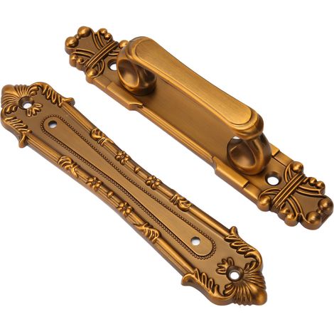 Poignées coulissantes de porte de grange grandes rustiques double face pour portails garages cabanes meubles en alliage d'aluminium bronze (1/5)