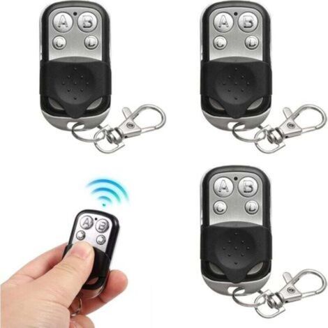 Kit de 3 Telecommande Universelle Portail-Télécommandes Universelles Auto-Bip Portail Universelle Sans Fil- 433 MHz - Avec bouton alphabétique -Compatible 4 Boutons Touches Copieuse (1/5)