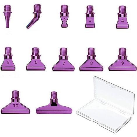 12-teiliges Set Diamond Art-Spitzen,Edelstahlspitzen für Diamond Painting (1 bis 10 Strasssteine),Mit Schraubgewinde,Ergonomisches Design (1/2)