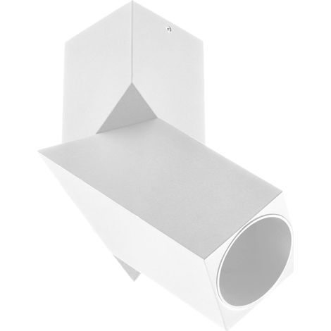 Plafonnier Spot Orientable, Design Carré Moderne pour Ampoule GU10, Max 20W, Corps en Aluminium, Luminaire de Surface pour Salon et Couloir, Blanc Mat (1/5)