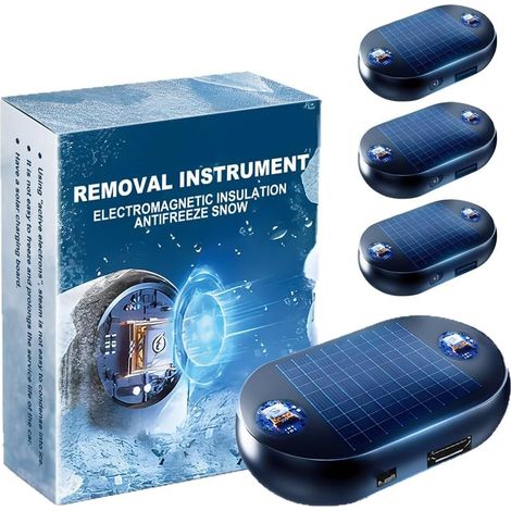 Sistemi antigelo - auto - attrezzatura per la rimozione della neve tramite onde elettromagnetiche - sbrinatore antigelo per parabrezza - raschietto per ghiaccio riscaldato invernale - 3 pezzi (1/5)