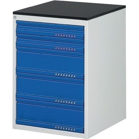 Cajonera Acero 820X580X650Mm Gris 5 Cajones Azules Promat
