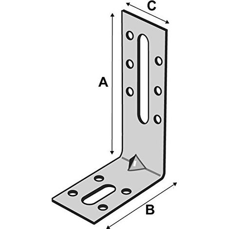 Soporte de montaje SIMPSON con refuerzo - A50xB55xC30 - espesor 2 mm - EFIXR553