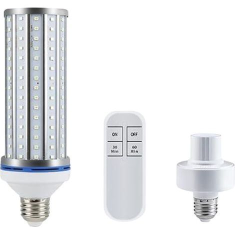 Ampoule LED maïs Super Lumineuse 60 W avec télécommande (équivalent 500 Watts) – Ampoules LED à culot E27 – Lumière du Jour 6000 K 6000 lumens, télécommande Intelligente intérieure (1/5)