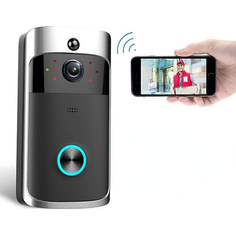 Sonnette de sécurité sans fil Ring Ring avec interphone et caméra-AquaForge
