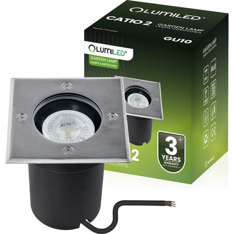 Lampada da incasso a terra GU10 IP65 IK09 quadrata CATIO 2 LUMILED (1/5)