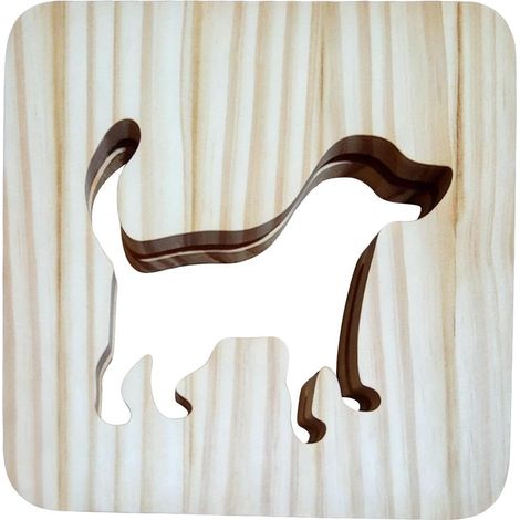 Lampe Nursery Mignonne Lampe Chien LED En Bois (1/5)