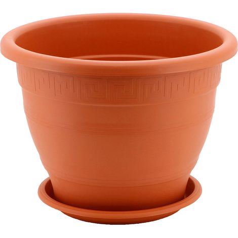 Maceta de plástico con plato N.º 7 - Ø 40x29 cm