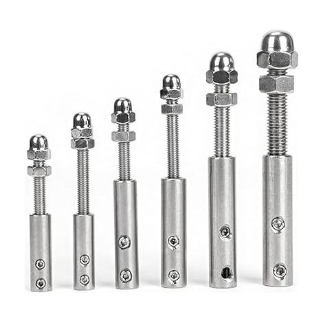 Stainless Steel Wire Cable for Railing Adjustable Threaded Cable Tensioners Connector Terminal Connection for Stairs Patio Balustrade Ceiling Wood 6mm (1/3)
