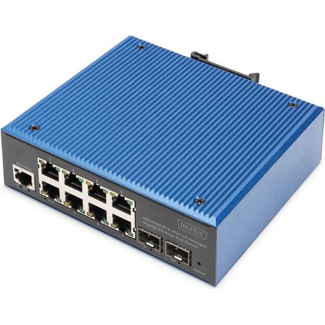 Digitus 8+2P Industrial Gigabit Ethernet PoE Switch L2 managed (1/4)