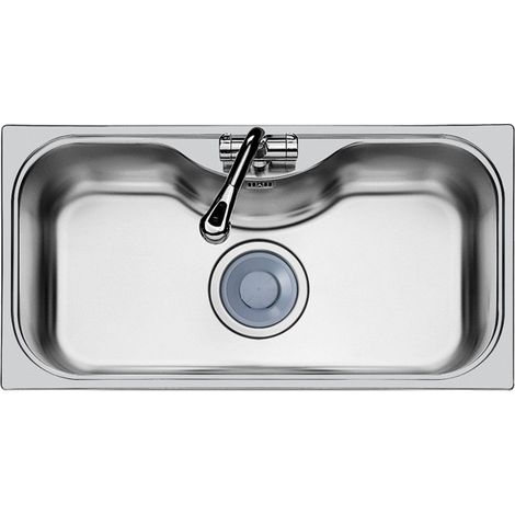 Foster Uragano.7".STD Lavabo sobre-encimera Rectangular Acero inoxidable (1/2)