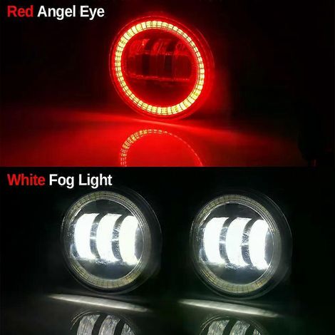 2 feux antibrouillard LED compatibles avec feux de jour Angel Eye (DRL) H11 pour Mercedes-Benz Classe X (W470) X200 X220d X250d X350d 2017-2020 (blanc et rouge) (1/5)