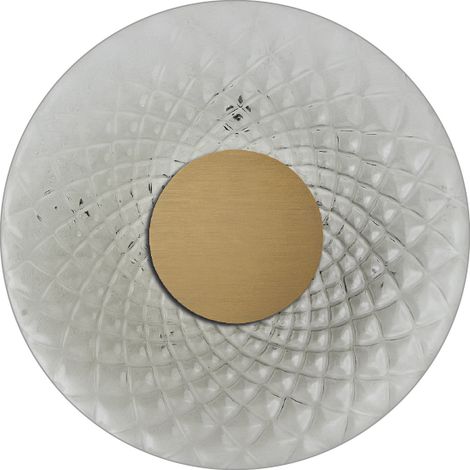SOLARIS Applique 12W 3000K CRI90 IP20 - Struttura Oro con Vetro Balloton Fumè, Lampada da Parete Design - Rossini Group (1/5)