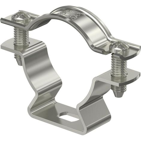 OBO Bettermann Abrazadera distanciadora con agujero oblongo 30-36mm Acero inoxidable, resistente al óxido A2 1.4301, 1362990