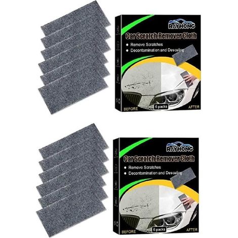 12 Pièces Nano Sparkle Cloth,Chiffon Anti Rayures Pour Voiture,Efface Rayures Chiffon,Pour Polissage De Surface,Peinture (1/4)