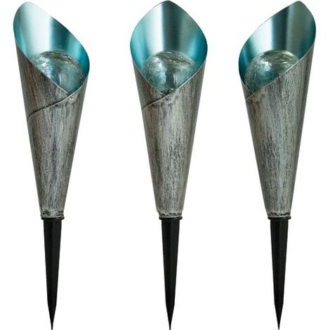 Palo Solare Design Finitura Metallo Crackle e Vetro X3 - Ezsolar
