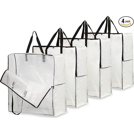 Sacchi per il bucato Ulisem, resistenti, per riporre vestiti, biancheria da letto e piumoni in garage, soffitta o sotto il letto, set da 4 (1/5)