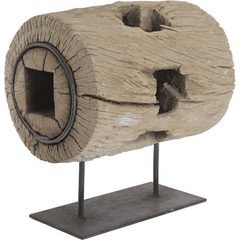 Decoracion Madera Reciclada Metal 38X26X37 (1/5)