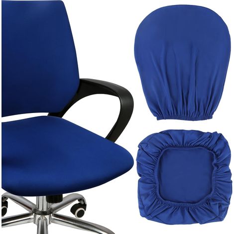 Blue Washable Office Chair Cover, Elastic Office Chair Cover, Suitable for Most Office Chairs from 38 to 48 cm (1/5)