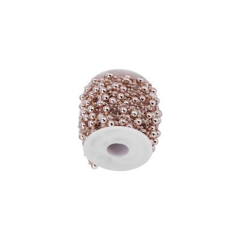 Guirlande de perles or rose, 30 m, ruban artificiel –