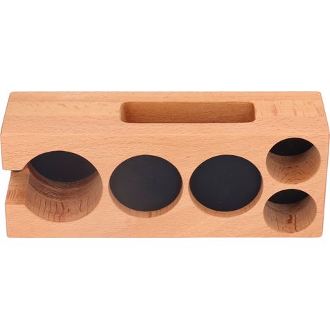 Kaffeetamperhalter aus Holz, Dosierständer, Aufbewahrung für 51/54-mm-Filterhalter, multifunktionaler Organizer für die Arbeitsplatte (1/5)