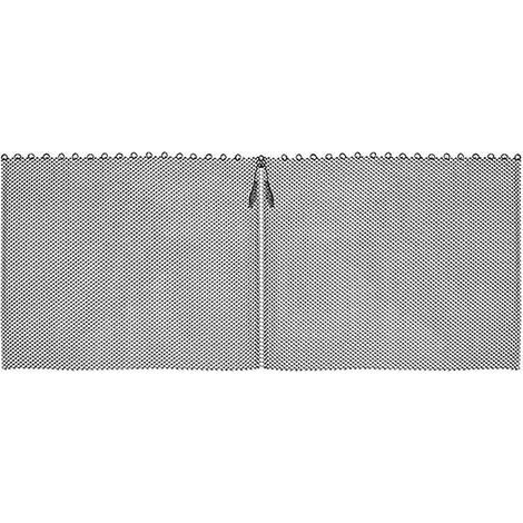 Lot de 2 rideaux en maille pour cheminée – 61 x 45,7 cm– Chaîne de protection contre les étincelles avec 2 poignées, avec kit de tringle réglable pour cheminée à domicile (1/5)