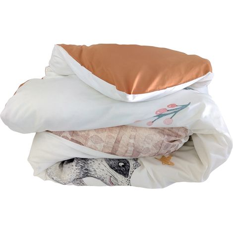 Housse de couette percale de coton TIPI 140x200 cm (1/5)