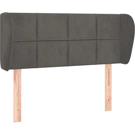 Maison Exclusive - Kopfteil mit Ohren Dunkelgrau 93x23x78/88 cm S (1/5)
