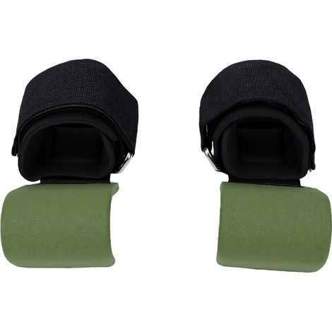 1 paire de crochets de levage pour hommes, poignées de poids avec Support de poignet, sangles réglables, tractions, entraînement de force, vert (1/5)