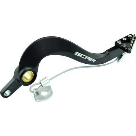 Levier de frein arrière SCAR RACING pour Yamaha YZ 250F '24-'25, YZ 450F '10-'25, WRF 450 '12-'23, WR 250F '25, WR 450F '12-'24, YZ 450FX '16-'24, noir