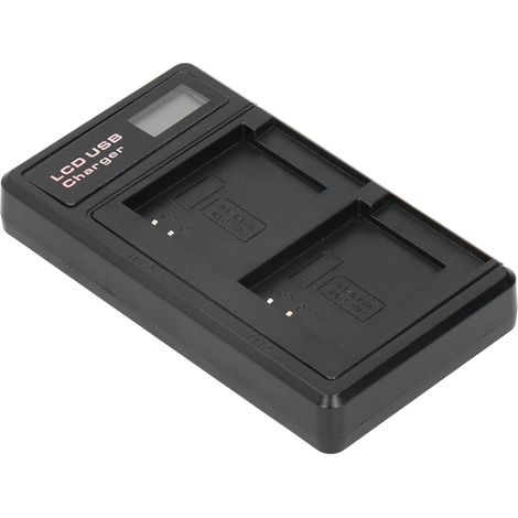 Chargeur de batterie portable pour appareil photo NB-13L, chargeur double USB avec écran LCD (1/5)