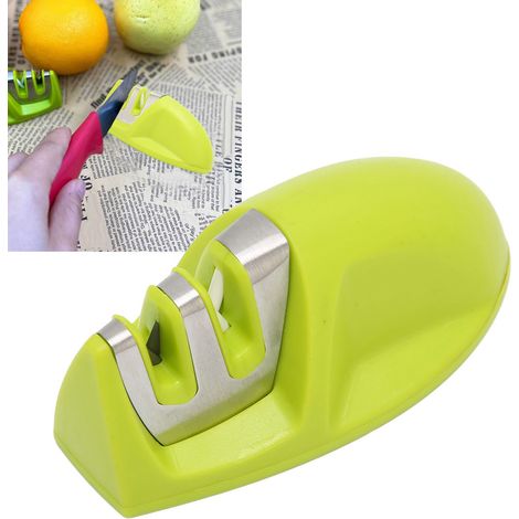 Affûteur de couteaux miniature en forme de souris pour usage domestique, pierre à aiguiser portable en acier tungstène à deux étapes. (1/5)