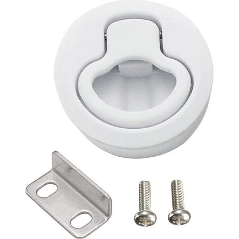 2 "ronde serrure encastrée tirette de remplacement en plastique pour RV bateau marin verrouillage (1/5)