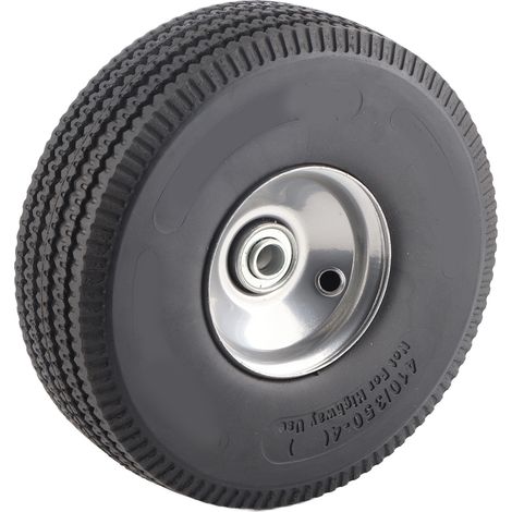 Chariot à pneus plats sans crevaison, jante plastique universel tubeless 250KPa, trou 15mm, 3.50-4, usage polyvalent (1/5)