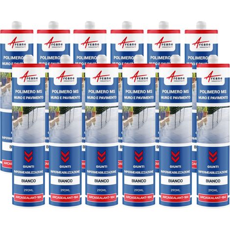 Sigillante impermeabilizzante trasparente: per muri e pavimenti - ARCASEALANT - 290 ml x 12 Bianco Puro - RAL 9010 - ARCANE INDUSTRIES (1/5)