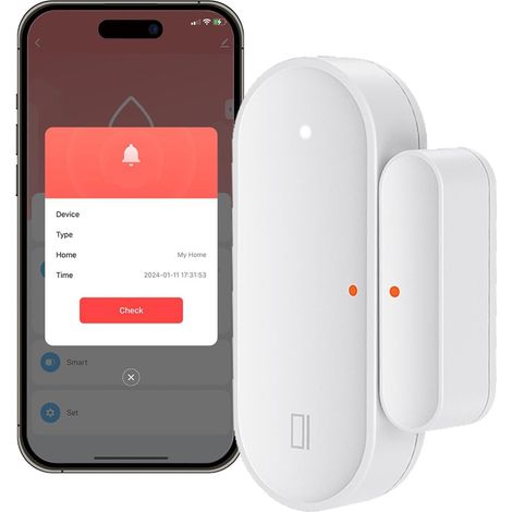 Capteur de Porte et fenêtre Capteur Intelligent pour Portes et fenêtres Capteurs d'alarme sans Fil pour Portes et fenêtres Sonnette d'ouverture sans Fil, pour système d'alarme (1/5)