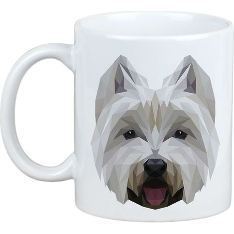 West Highland White Terrier, Westie - tazza con foto e scritta cane geometrico Art-Dog (1/5)