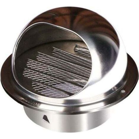 [JAMAIS UTILISÉ] Sortie d'aération murale de couverture de ventilation de grille ronde d'évent d'air d'acier inoxydable,tuyau d'échappement respirable de hotte 200mm (1/4)