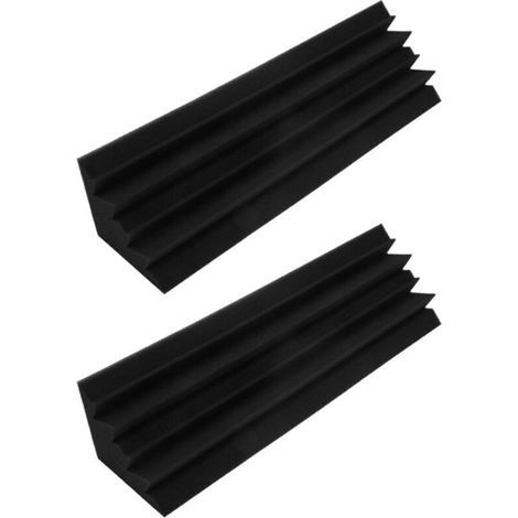Bass Traps en Mousse Acoustique Absorbeurs Large Bande 12x12x48cm Noir(2 Unités) (1/4)