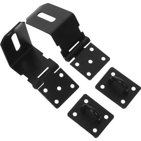 Lot de 2 verrous d'angle droit en acier inoxydable avec cadenas (1/5)
